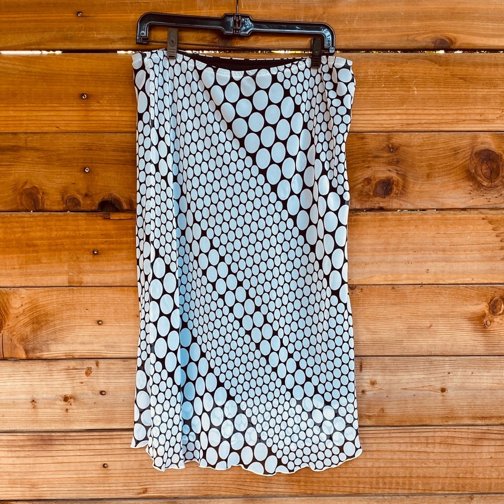 ⚡️AB Studio polka dot lined sheer flowy skirt